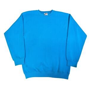 Vintage Blue Nutmeg Blank 90s Cotton Poly Blend Crewneck Fits like Large